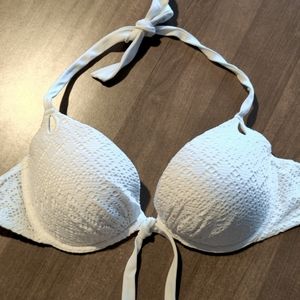 Victoria's Secret bikini top, White, 36D
